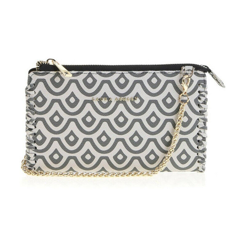 Cartera Mujer Laura Ashley A35-C03-MONOGRAM-WHITE-BLACK