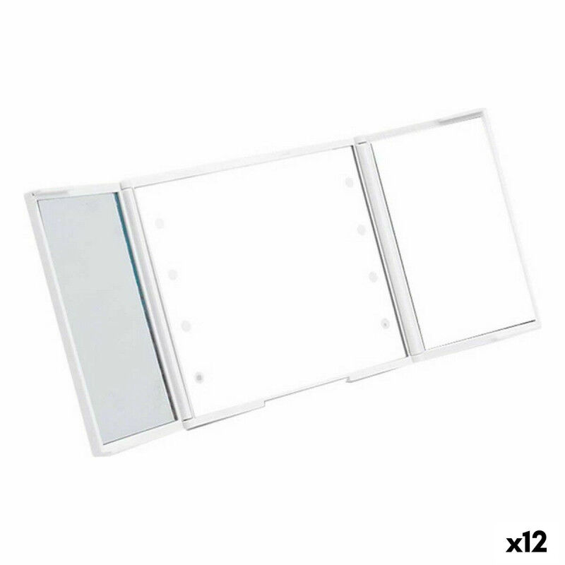 Taschenspiegel LED Leicht Weiß ABS 1,5 x 9,5 x 11,5 cm (12 Stück)