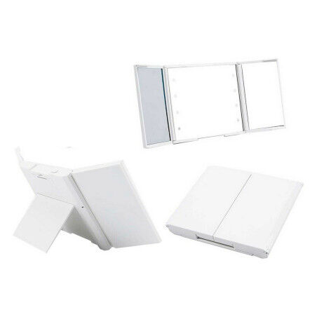 Espejo de Bolsillo Luz LED Blanco ABS 1,5 x 9,5 x 11,5 cm (12 Unidades)