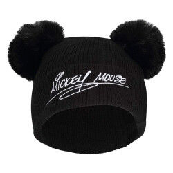 Hoed Mickey Mouse Double Pom Zwart