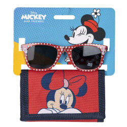 Set aus Sonnenbrille und Portemonnaie Minnie Mouse 2 Stücke Rot