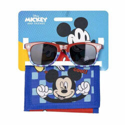 Lunettes de soleil et portefeuille Mickey Mouse 2 Pièces Bleu