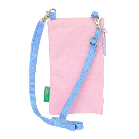 Portamonete Benetton Pink Borsa per Cellulare Rosa