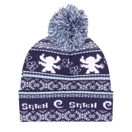 Hut Stitch Fair Isle Pom Beanie Marineblau