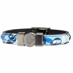 Men's Bracelet Police PJ25556BLU.03-L Leather 21 cm