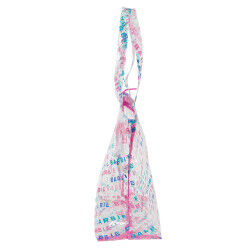 Bolso Mujer Barbie Logomania Transparente Rosa claro 54 x 35 x 17 cm