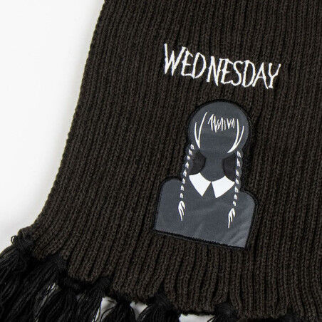 Gorro y Bufanda Wednesday Negro