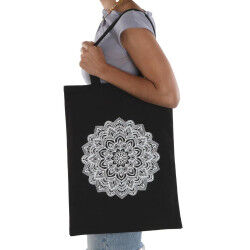 Handtas Dames Versa Zwart 36 x 48 x 36 cm Mandala