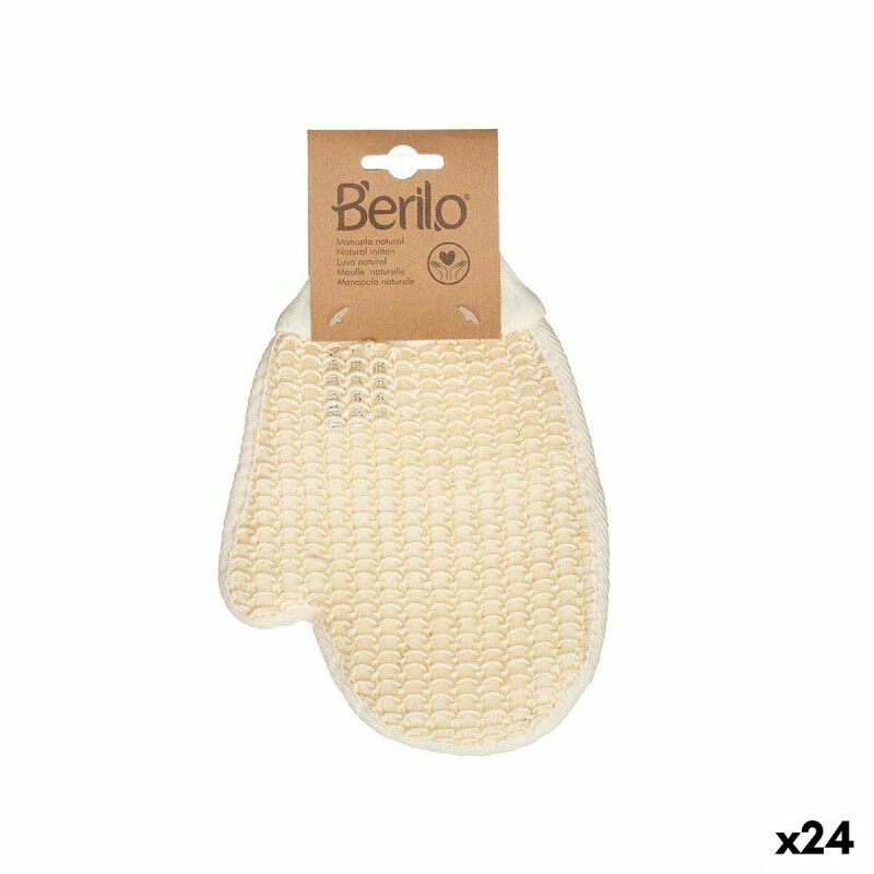 Gant de toilette Blanc Beige (24 Unités)