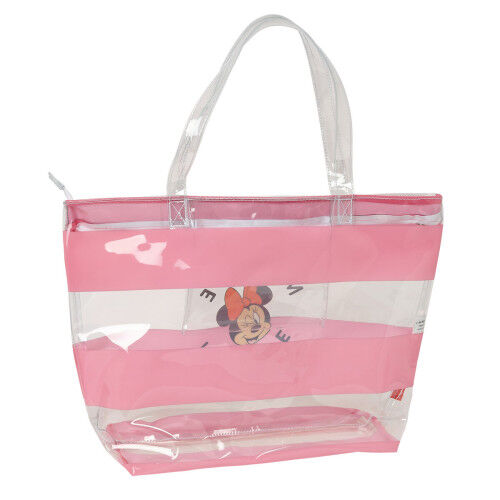 Bolso Mujer Minnie Mouse Beach Rosa Transparente