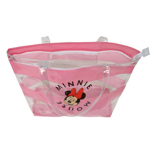 Handtas Dames Minnie Mouse Beach Roze Transparant