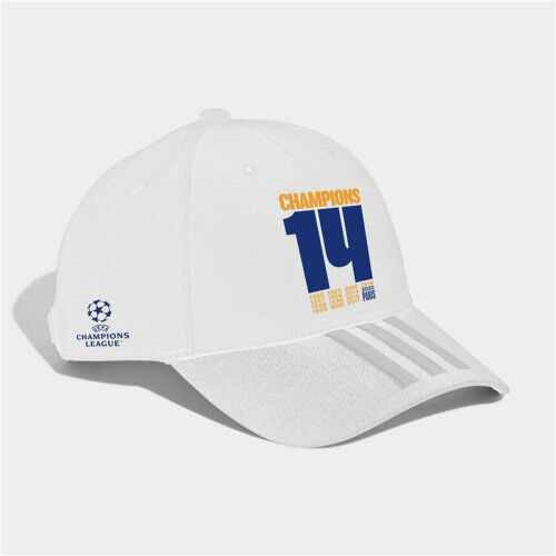 Sports Cap Adidas Real Madrid UCL Champions White (One size)