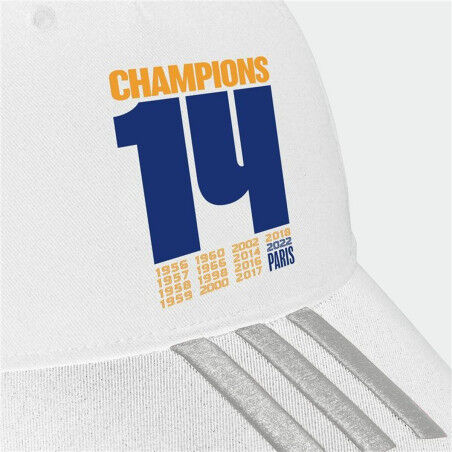 Sports Cap Adidas Real Madrid UCL Champions White (One size)