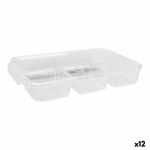 Multi-Functionele Organiser Confortime Transparant 37,5 x 23,5 x 5, cm (12 Stuks)