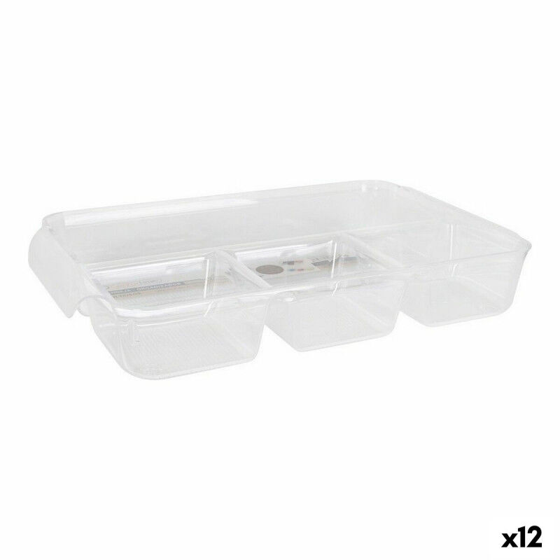 Organizador Multiusos Confortime Transparente 37,5 x 23,5 x 5, cm (12 Unidades)