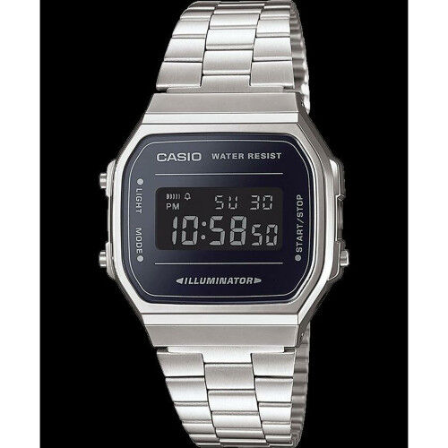 Herrenuhr Casio A168WEM-1EF Schwarz Silberfarben