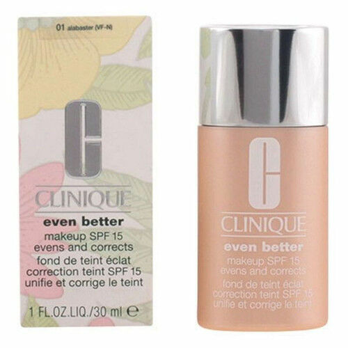 Anti-Donkere Vlekken Make-Up Even Better Clinique 01-Alabaster Spf 15 (30 ml)