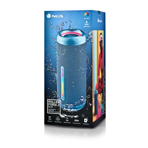 Altavoz Bluetooth Portátil NGS Roller Furia 3 Blue Azul 60 W