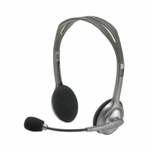 Auriculares con Micrófono Logitech 981-000271 2 x Jack 1,4 m Negro Gris