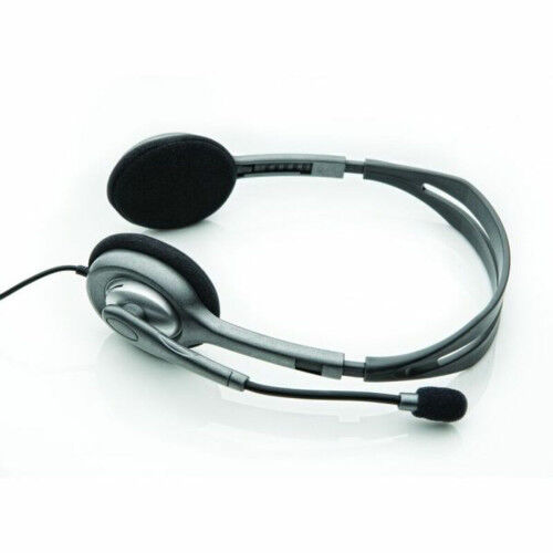 Auriculares con Micrófono Logitech 981-000271 2 x Jack 1,4 m Negro Gris