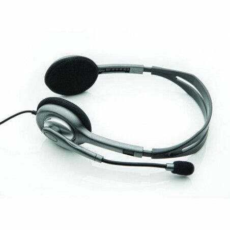 Auricolari con Microfono Logitech 981-000271 2 x Jack 1,4 m Nero Grigio