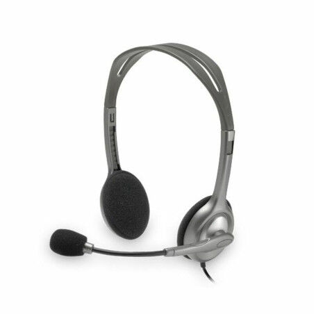 Headphones with Microphone Logitech 981-000271 2 x Jack 1,4 m Black Grey