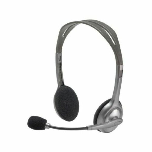 Casques avec Microphone Logitech 981-000271 2 x Jack 1,4 m Noir Gris