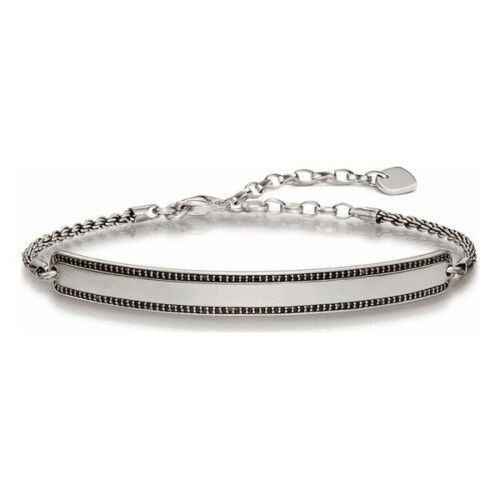 Armband Uniseks Thomas Sabo LBA0009-643-11 Zilverkleurig Zwart 19 cm 15-18 cm