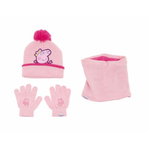 Cappello, Guanti e Scaldacollo Peppa Pig Cosy corner Rosa