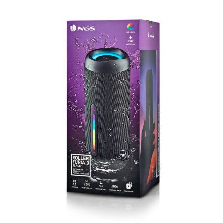 Altavoz Bluetooth Portátil NGS Roller Furia 3 Black Negro 60 W