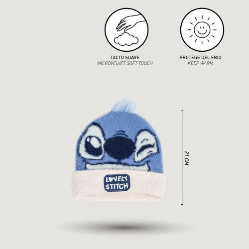 Berretto per Bambini Stitch Azzurro