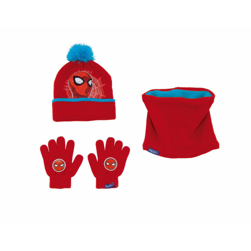 Gorro, Guantes y Braga de Cuello Spider-Man Great power Azul Rojo