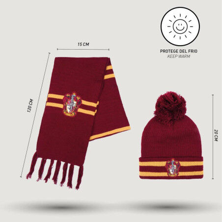 Muts en Sjaal Harry Potter Rood