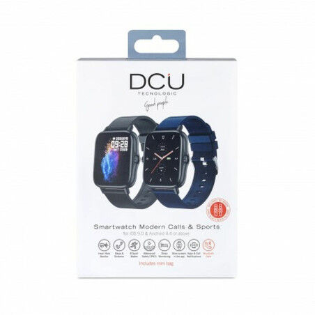 Smartwatch DCU MODERN CALLS & SPORT 1,7" Marineblauw 28 mm 1" Blauw Zwart Zwart/Wit