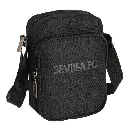 Bolso Bandolera Sevilla Fútbol Club Teen 16 x 22 x 6 cm Negro