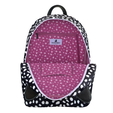 Mochila Casual Gorjuss Smitten kitten Negro Blanco (25,5 x 31 x 10 cm)