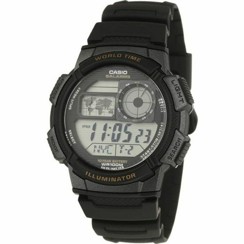 Horloge Uniseks Casio AE-1000W-1AVEF Digitaal Kwarts Sportief