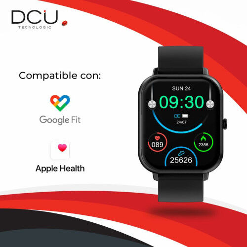 Smartwatch DCU CURVED GLASS PRO 1,83" Schwarz