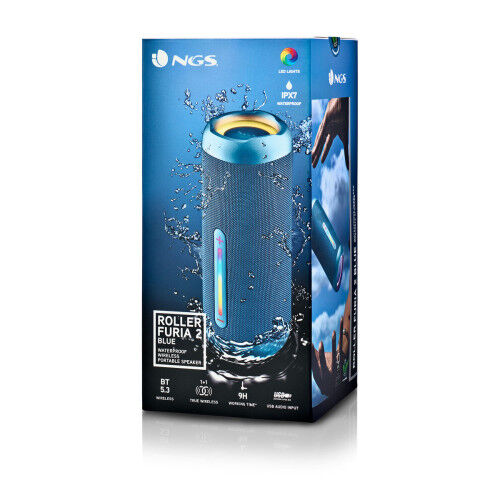 Altavoz Bluetooth Portátil NGS Roller Furia 2 Blue Azul 15 W