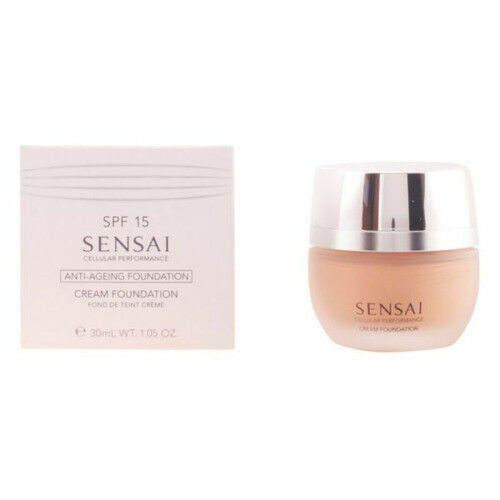 Vloeibare Foundation Make-up Cellular Performance Sensai CF24-Amber Beige Spf 15 (30 ml)