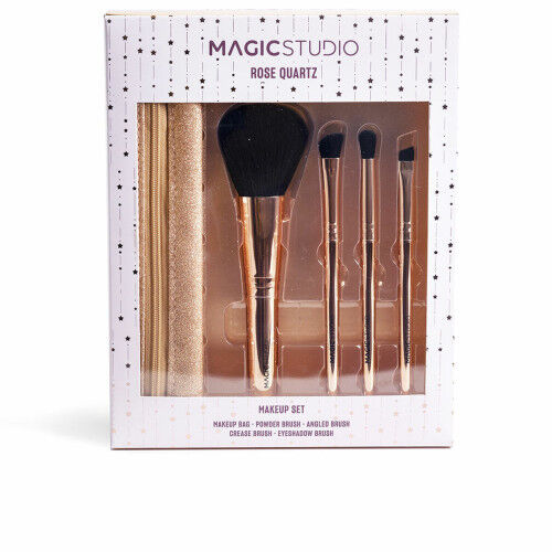 Set de Brochas de Maquillaje IDC Institute ROSE QUARTZ 5 Piezas