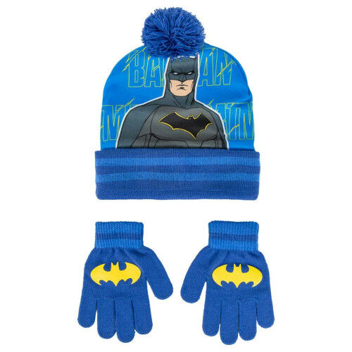 Gorro y Guantes Batman Azul