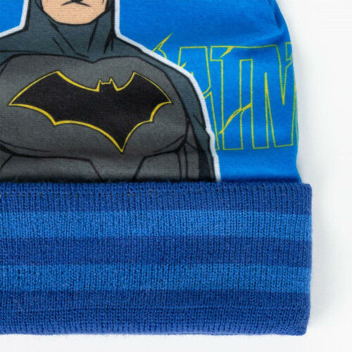 Gorro y Guantes Batman Azul