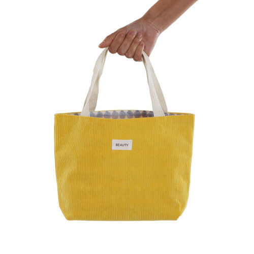 Bolsa Versa Corduroy Amarillo 9 x 22 x 23 cm