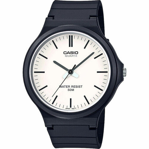 Unisex-Uhr Casio MW-240-7EVEF Weiß Schwarz