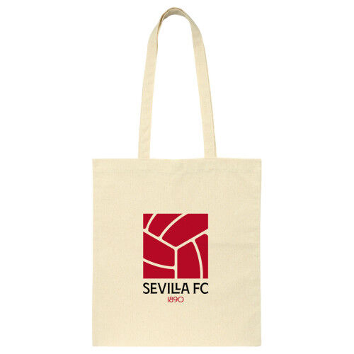 Handtas Sevilla Fútbol Club Beige Katoen