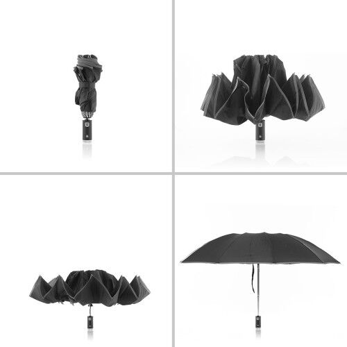 Opvouwbare omgekeerd sluitende paraplu met LED Folbrella InnovaGoods