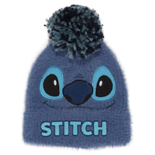 Hoed Stitch Fluffy Pom Beanie