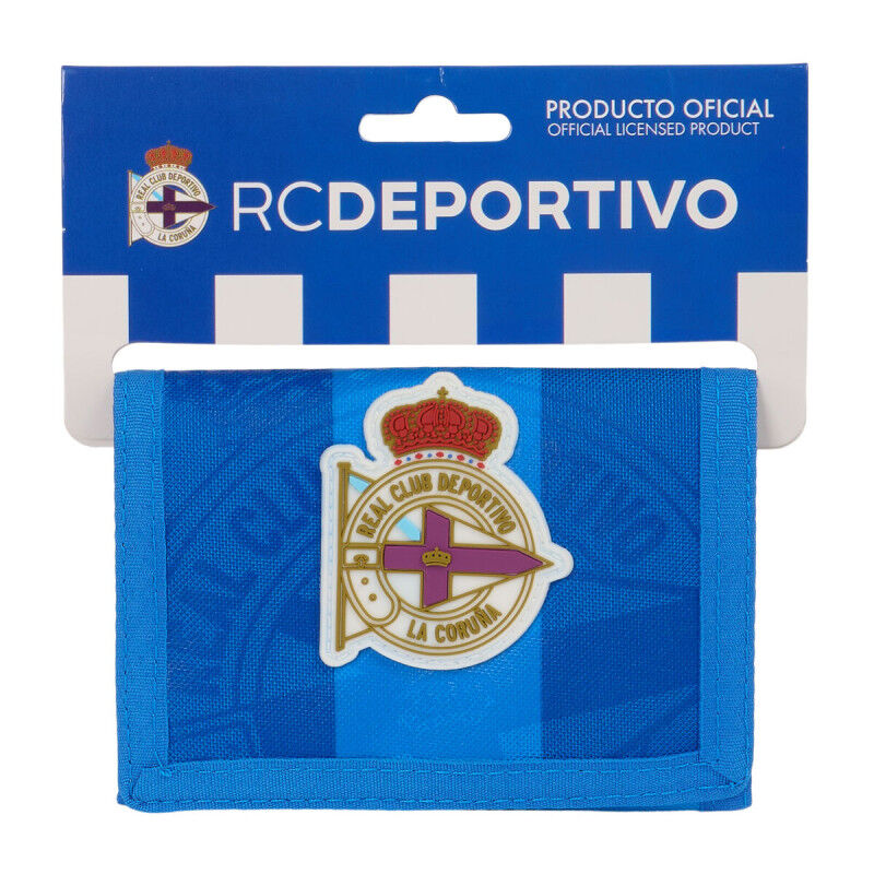 Portefeuille R. C. Deportivo de La Coruña Bleu 12.5 x 9.5 x 1 cm