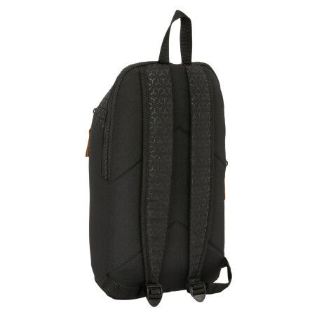 Lässiger Rucksack BlackFit8 Old school Schwarz Grau 22 x 39 x 10 cm